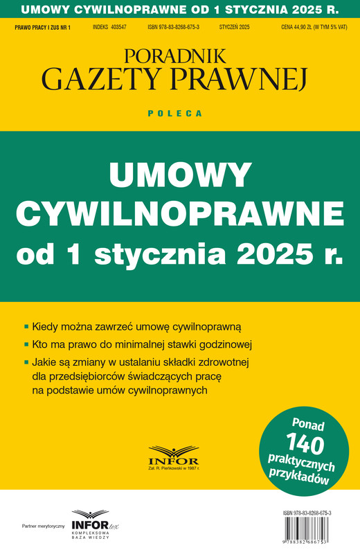 okładka Umowy cywilnoprawne od 1 stycznia 2025 r. ebook | pdf | Praca zbiorowa