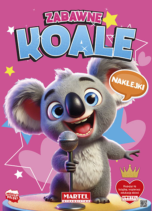 okładka Zabawne koale. Kolorowanka z naklejkami książka