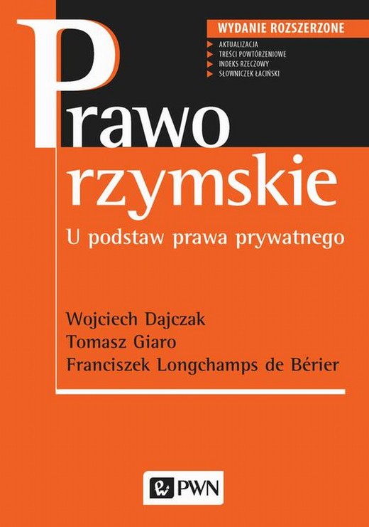 okładka Prawo rzymskie ebook | epub, mobi | Wojciech Dajczak, Tomasz Giaro, Franciszek Longchamps De Berier