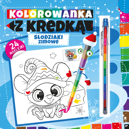 okładka Kolorowanka z kredką. Zimowe słodziaki książka
