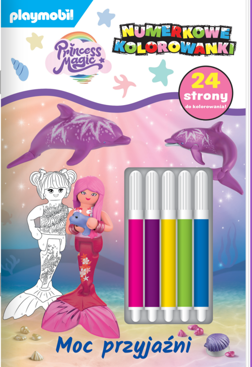 okładka Moc przyjaźni. Princess Magic. Numerkowe kolorowanki książka