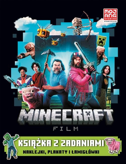 okładka Minecraft. Film. Książka z zadaniami. Naklejki, plakaty i łamigłówki książka