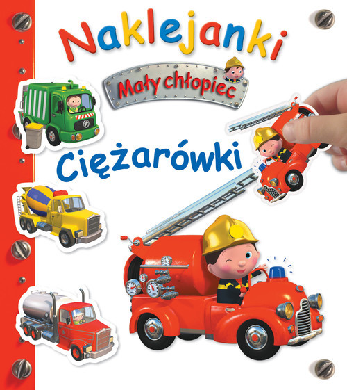 okładka Mały chłopiec Naklejanki Ciężarówki książka | Nathalie Belineau