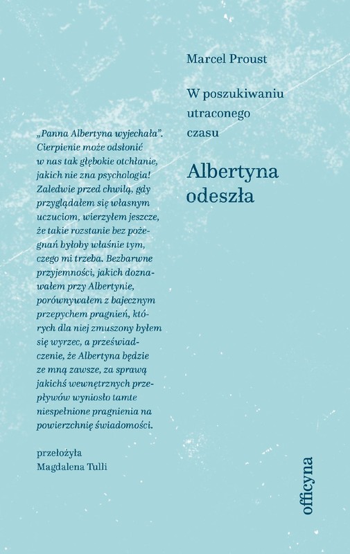 okładka Albertyna odeszła W poszukiwaniu straconego czasu Tom 6 ebook | epub, mobi | Marcel Proust