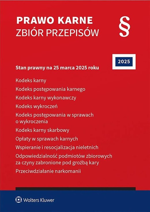 okładka Prawo karne. Zbiór przepisów. 2025 książka