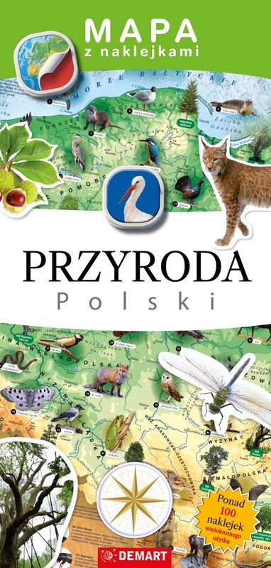okładka Mapa z naklejkami. Przyroda Polski książka