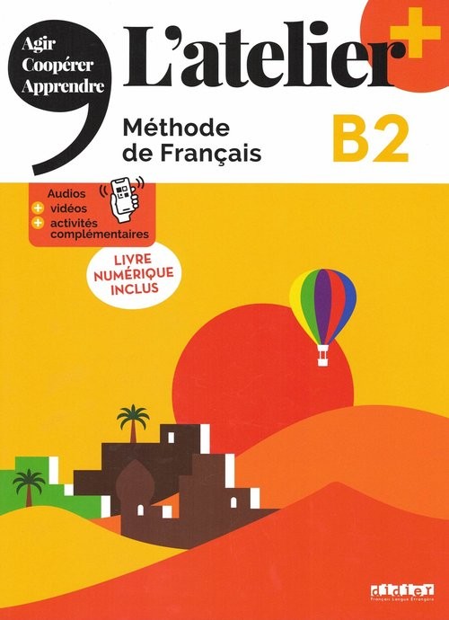 okładka Atelier plus B2 podręcznik + wersja cyfrowa + didierfle.app książka