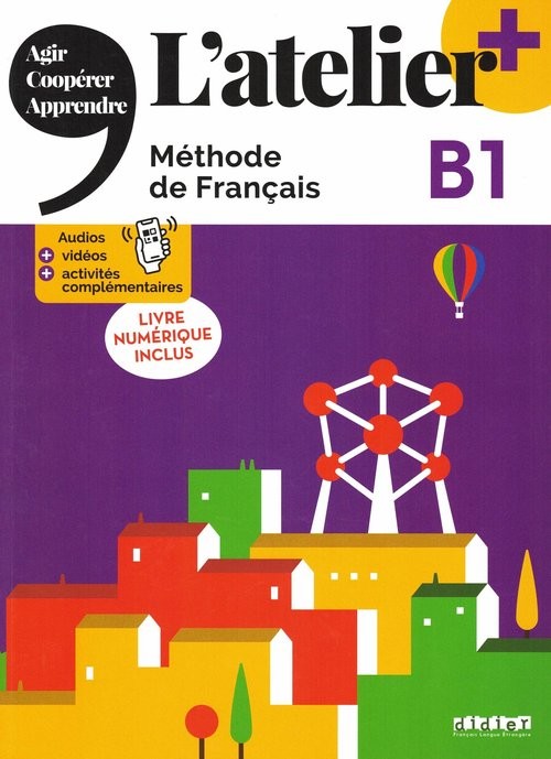 okładka Atelier plus B1 podręcznik + wersja cyfrowa + didierfle.app książka