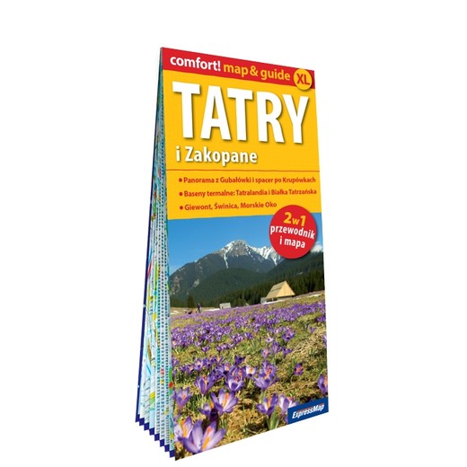 okładka Tatry i Zakopane map&guide XL PL laminat 2024 książka