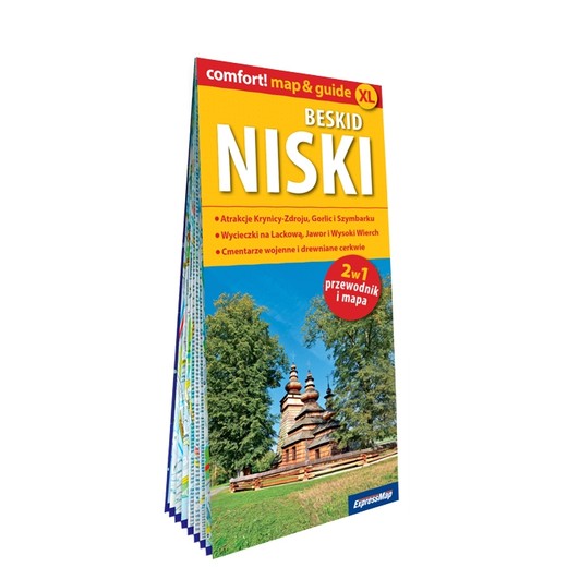 okładka Beskid Niski map&guide XL PL laminat 2021 książka