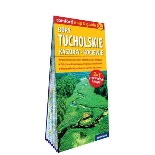 okładka Bory Tucholskie Kaszuby Kociewie map&guide PL XL laminat 2021 książka
