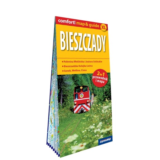 okładka Bieszczady map&guide XL PL laminat 2025 książka