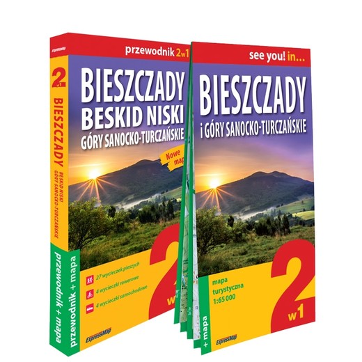 okładka Bieszczady zestaw przewodnikowy 2w1 2021 książka