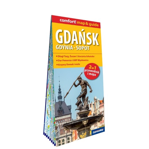 okładka Gdańsk map&guide PL laminat 2024 książka