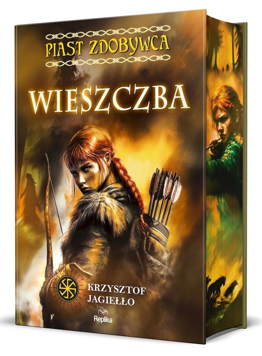 okładka Wieszczba. Piast zdobywca. Tom 2. Słowiańskie Światy (ilustrowane brzegi) książka