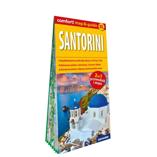 okładka Santorini map&guide XL PL laminat 2024 książka
