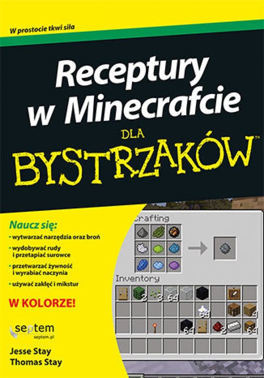 okładka Receptury w Minecrafcie dla bystrzaków ebook | epub, mobi, pdf | Jesse Stay, Thomas Stay