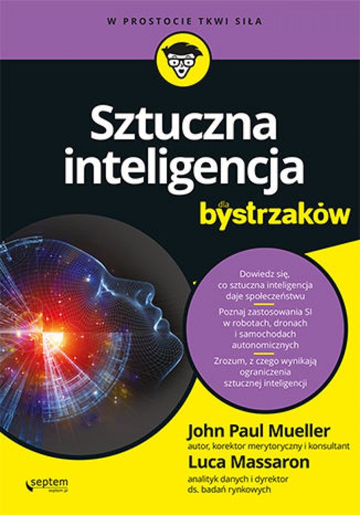 okładka Sztuczna inteligencja dla bystrzaków ebook | epub, mobi, pdf | John Mueller, Luca Massaron