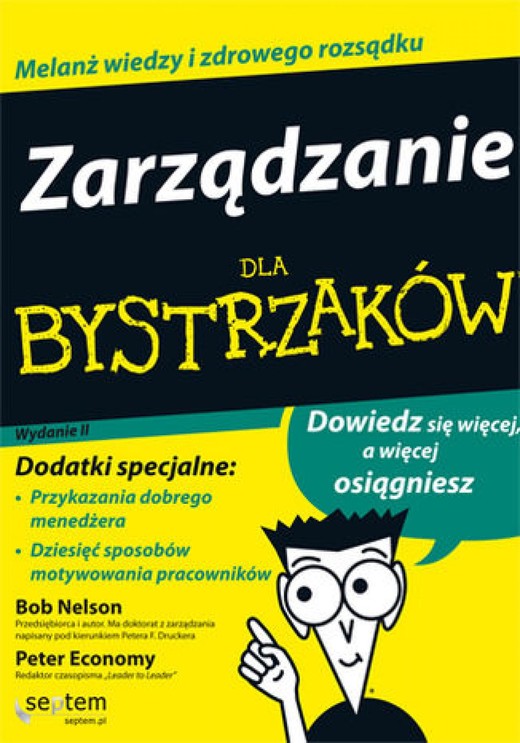 okładka Zarządzanie dla bystrzaków. Wydanie II ebook | epub, mobi, pdf | Bob Nelson, Peter Economy, Ken Blanchard