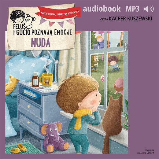 okładka Feluś i Gucio poznają emocje. Nuda audiobook | MP3 | Katarzyna Kozłowska, Marcin Mortka