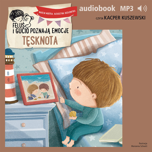 okładka Feluś i Gucio poznają emocje. Tęsknota audiobook | MP3 | Katarzyna Kozłowska, Marcin Mortka