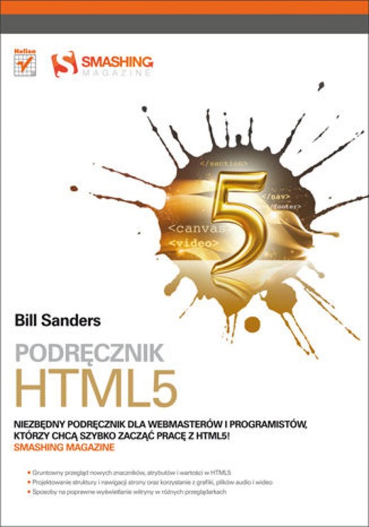 okładka Podrecznik HTML5. Smashing Magazine ebook | epub, mobi, pdf | Bill Sanders