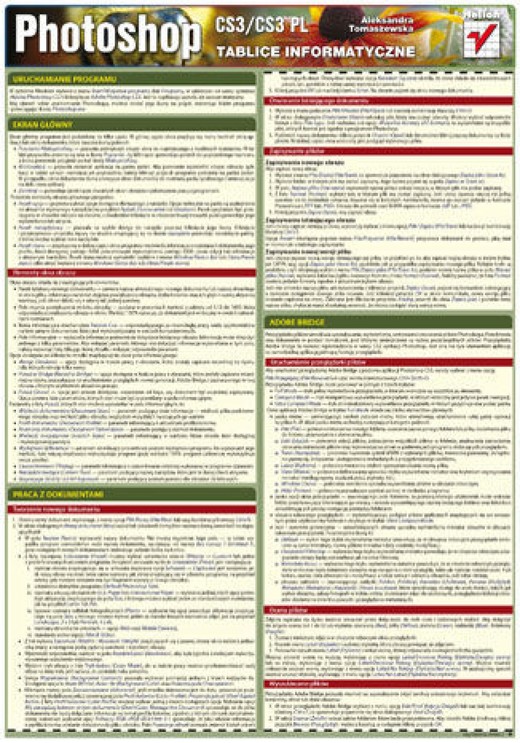 okładka Tablice informatyczne. Photoshop CS3/CS3 PL ebook | pdf | Aleksandra Tomaszewska