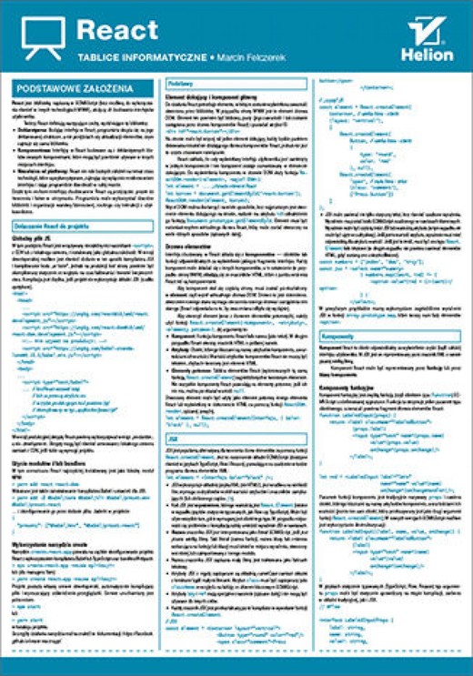 okładka Tablice informatyczne. React ebook | pdf | Marcin Felczerek