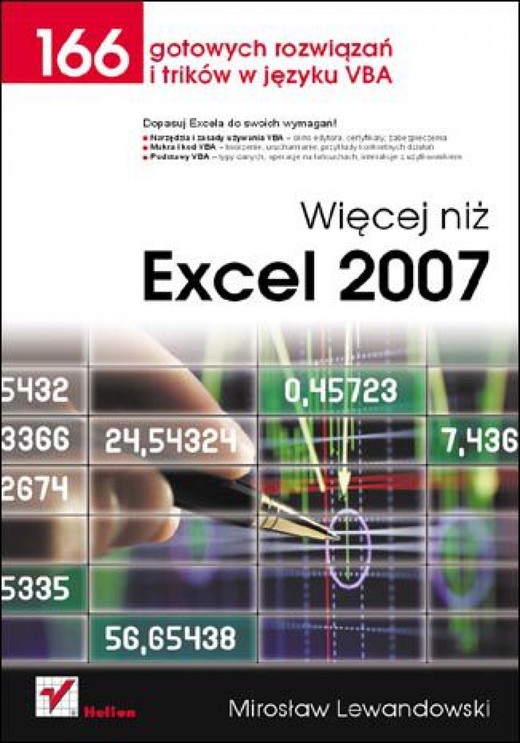 okładka Więcej niż Excel 2007. 166 gotowych rozwiązań i trików w języku VBA ebook | epub, mobi, pdf | Mirosław Lewandowski