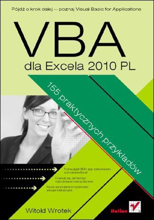 okładka VBA dla Excela 2010 PL. 155 praktycznych przykładów ebook | epub, mobi, pdf | Witold Wrotek