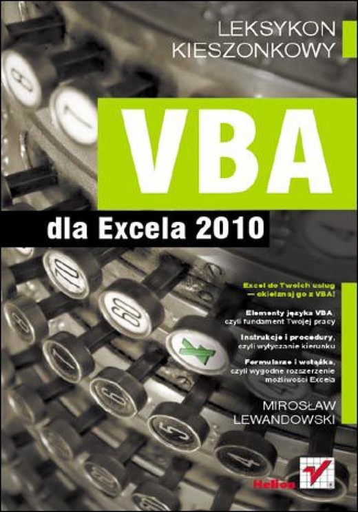 okładka VBA dla Excela 2010. Leksykon kieszonkowy ebook | epub, mobi, pdf | Miroslaw Lewandowski