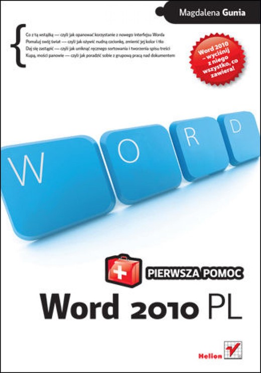 okładka Word 2010 PL. Pierwsza pomoc ebook | pdf | Magdalena Gunia