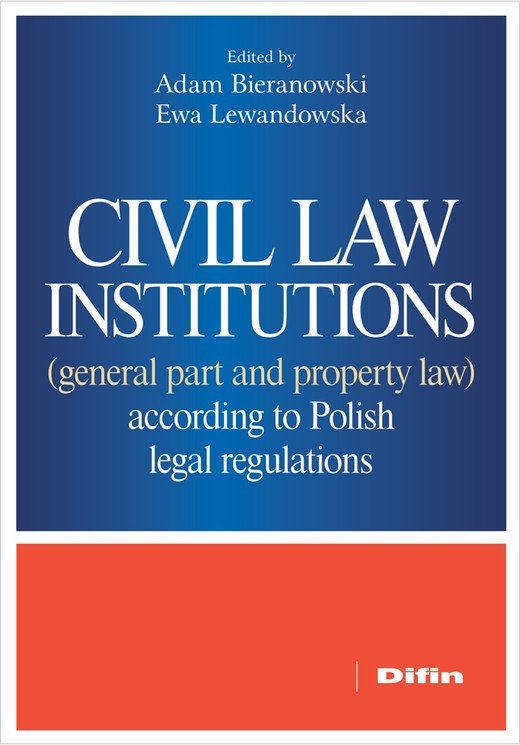 okładka Civil law institutions (general part and property law) according to Polish legal regulations wer. angielska książka
