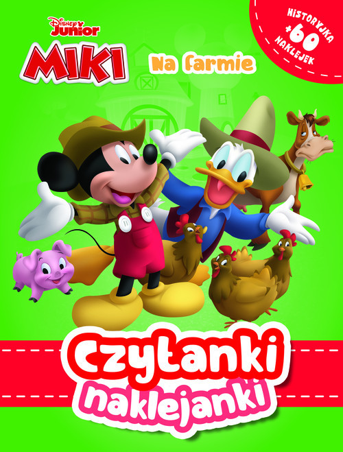 okładka Czytanki naklejanki. Na farmie. Disney Junior Miki książka