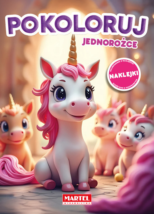 okładka Kolorowanka Pokoloruj jednorożce z naklejkami książka