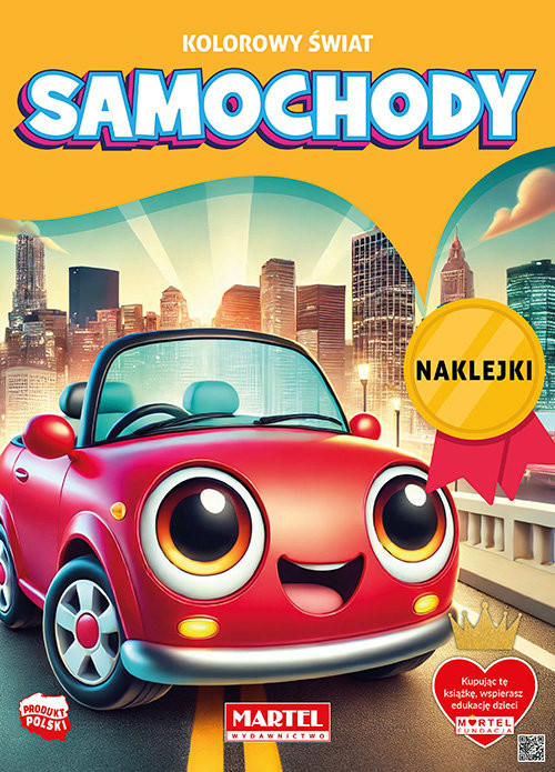 okładka Kolorowanka Kolorowy świat. Samochody z naklejkami książka