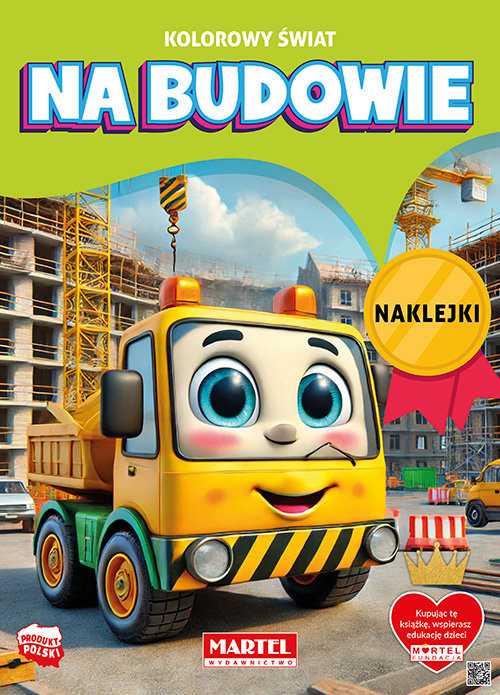 okładka Kolorowanka Kolorowy świat. Na budowie z naklejkami książka