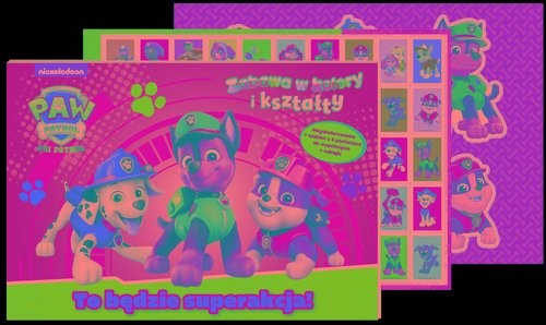 okładka Psi Patrol. Zabawa w kolory i kształty. Co za akcja! Psi Patrol. Zabawa w kolory i kształty. Co za akcja! książka