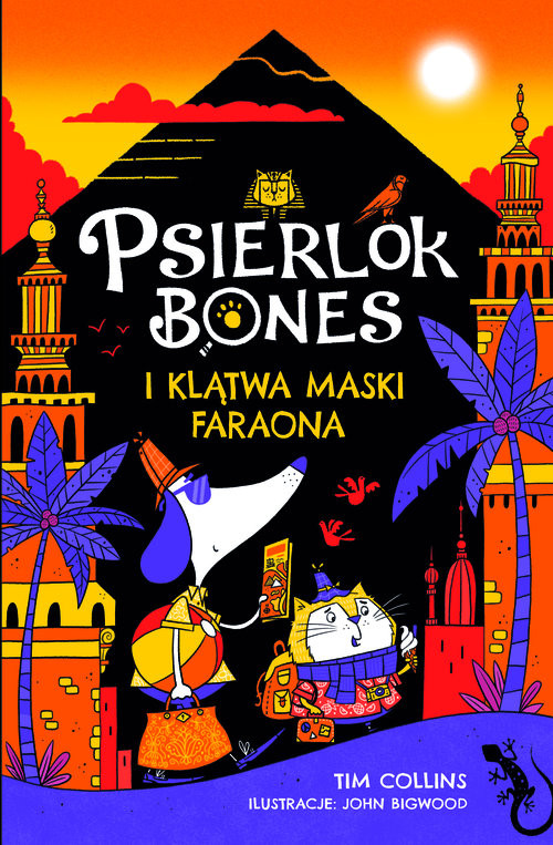 okładka Psierlok Bones i klątwa maski faraona książka