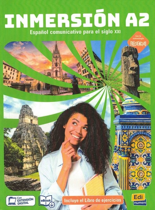 okładka Inmersion A2 Podręcznik z ćwiczeniami do hiszpańskiego książka