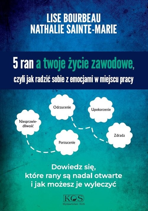 okładka 5 ran a twoje życie zawodowe, czyli jak radzić sobie z emocjami w miejscu pracy Dowiedz się, które rany są nadal otwarte i jak możesz je wyleczyć książka | Lise Bourbeau