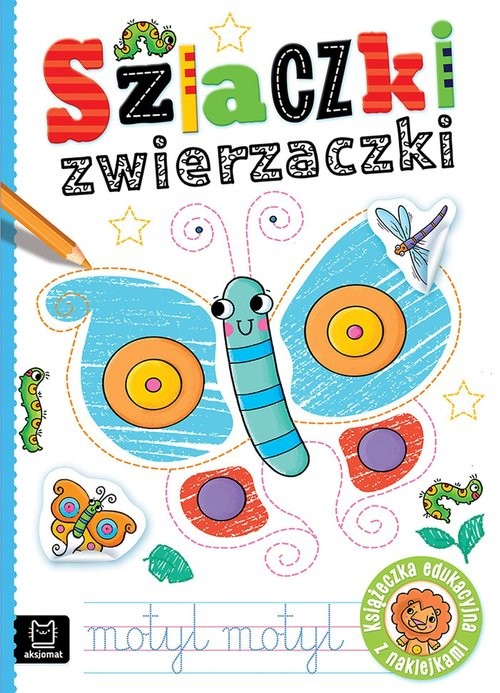 okładka Szlaczki zwierzaczki. Edukacyjna książeczka z naklejkami książka | Anna Podgórska