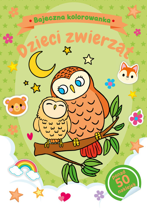 okładka Bajeczna kolorowanka Dzieci zwierząt książka