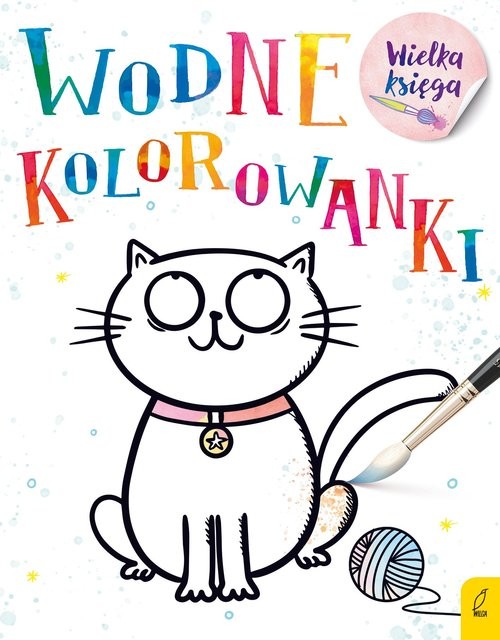 okładka Wielka księga kolorowanek wodnych książka