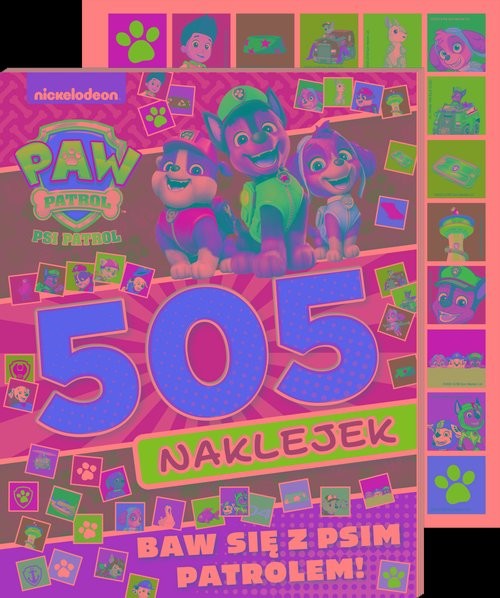 okładka Psi Patrol. 505 naklejek. Baw się z Psim Patrolem książka | null null