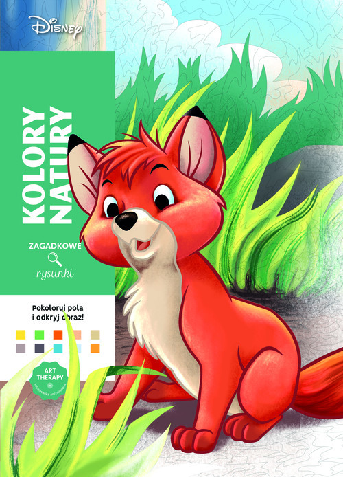 okładka Art therapy Kolorowanka antystresowa Disney Zagadkowe rysunki książka