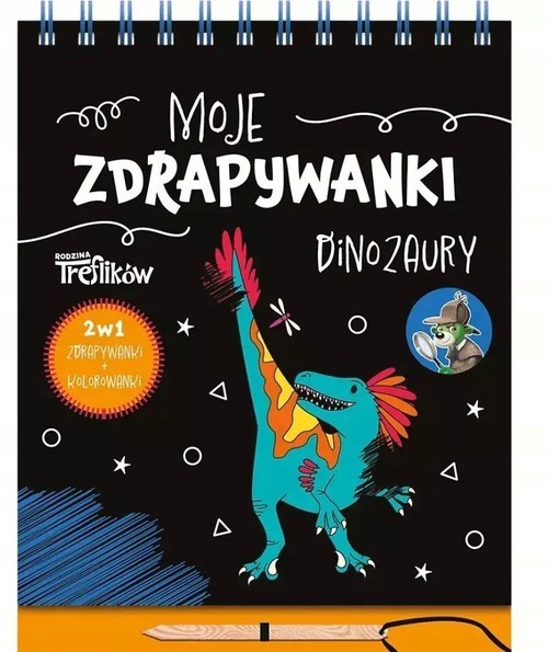 okładka Moje zdrapywanki Dinozaury Rodzina Treflików książka