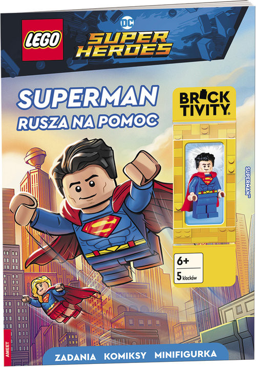 okładka LEGO DC Super Heroes Superman rusza na pomoc książka | Opracowanie zbiorowe