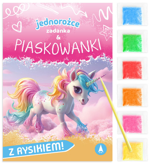 okładka Jednorożce. Zadanka & piaskowanki książka