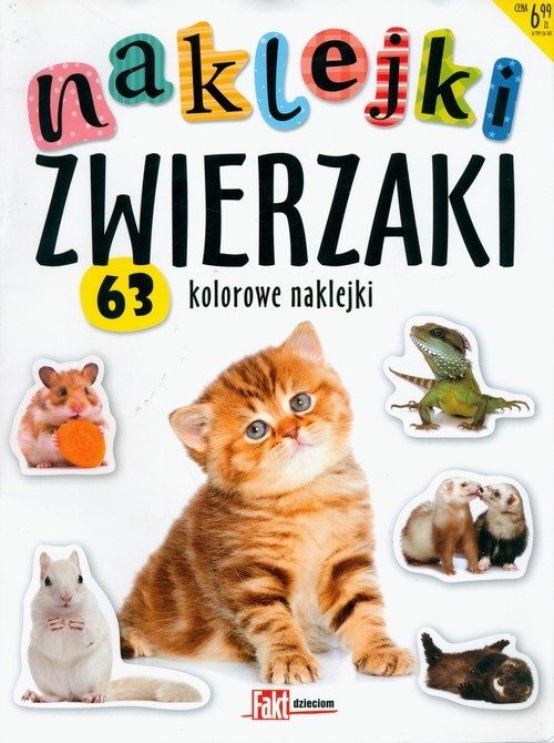 okładka Naklejki Zwierzaki 63 kolorowe naklejki książka